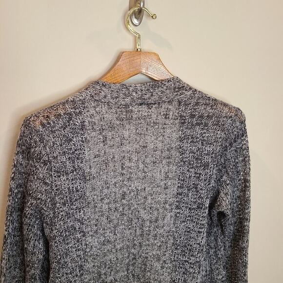 Eileen Fisher Size XS Grey Open Front Linen Cardigan - Picture 10 of 11